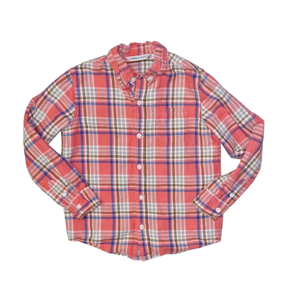 JANIE AND JACK Boy's Plaid Button Down Dress Shirt - Picture 1 of 5